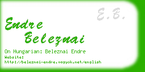 endre beleznai business card